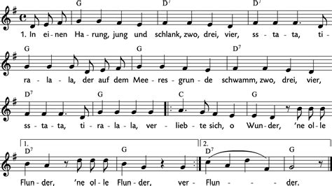 in einen harung jung und schlank text|In einen Harung, jung und schlank (Text und Noten).